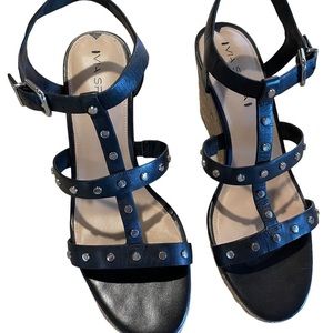 Via Spiga Black Sandals w/ Studs Sz 10